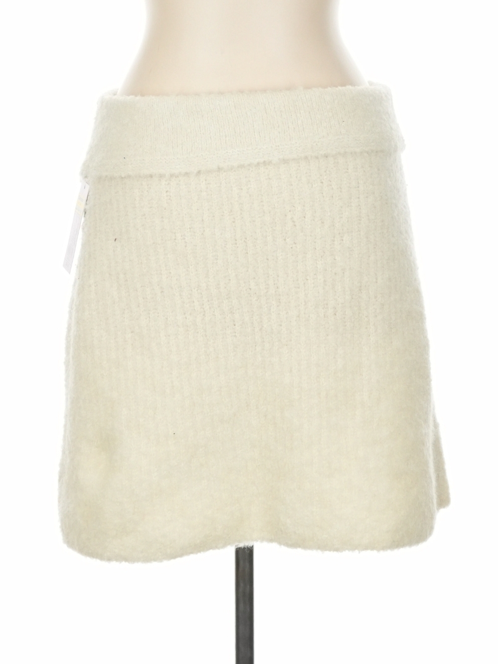 Wild Fable Cozy Cream Knit Mini Skirt - L